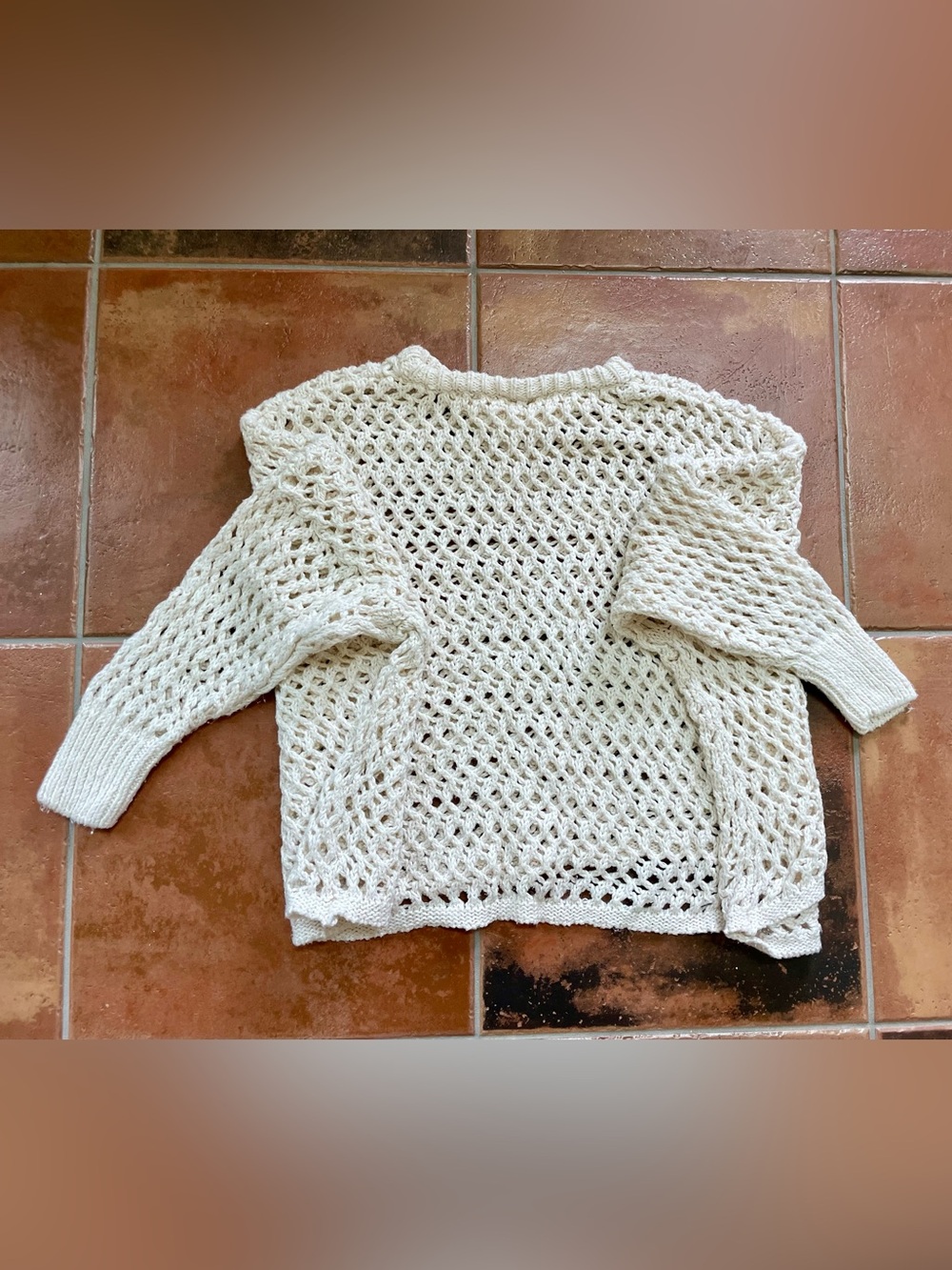 Spell Eagle Hawk Open Knit Slouch Crew Neck Sweater, m/l - Picture 6 of 9